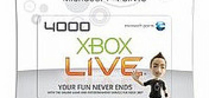 Xbox 360 Live points cards